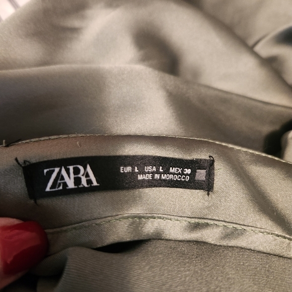 ZARA SATIN KNOTTED MIDI MAXI SKIRT SIZE L - Picture 11 of 14